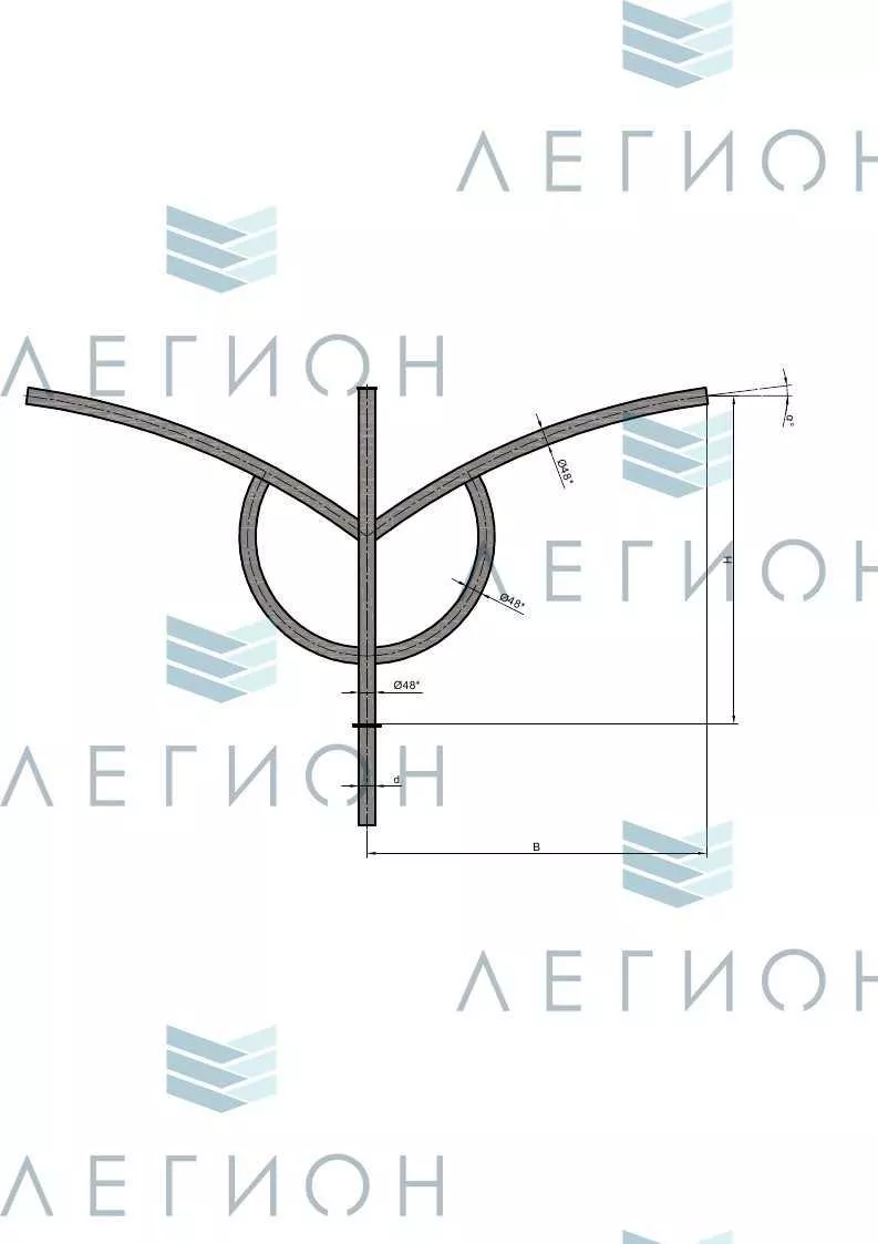 К80-1,0-1,5-1-1 кронштейн двухрожковый